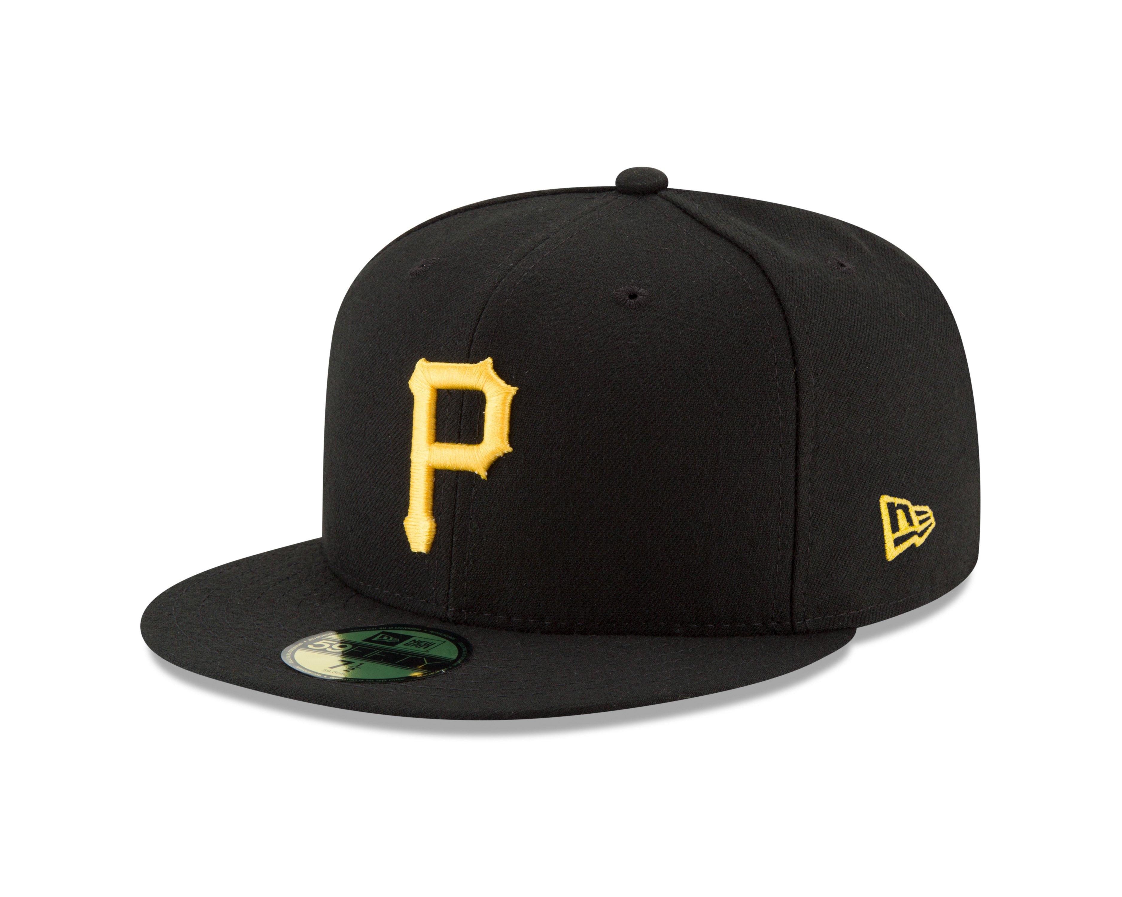 New Era Pittsburgh Pirates 59FIFTY Authentic Collection Fitted Cap-Black